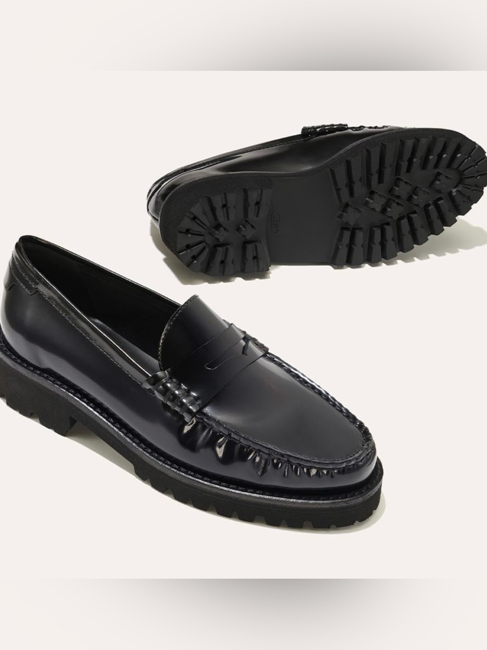 Margaux Louisa Penny Loafer in Black Leather - Picture 2 of 10